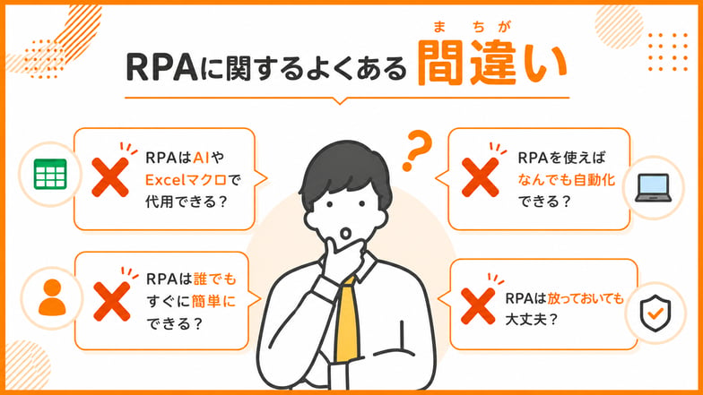 RPAに関するよくある間違い4つ
