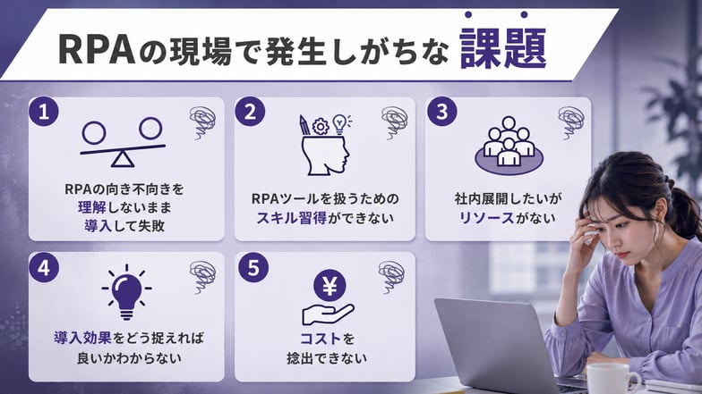 RPAの現場で発生しがちな課題5つ