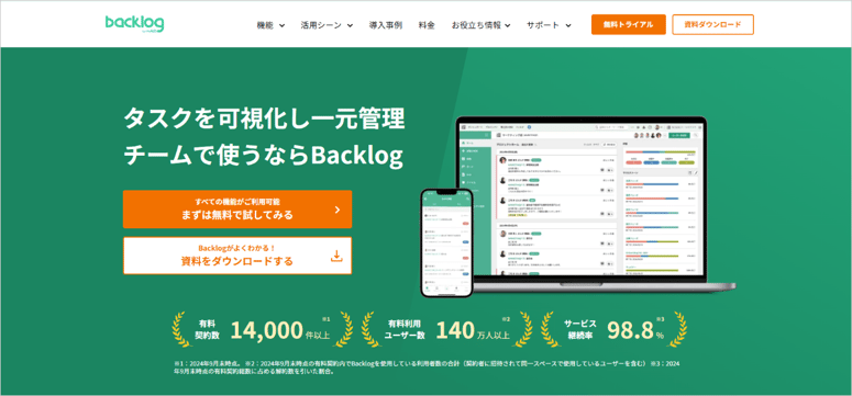 【タスク管理】Backlog
