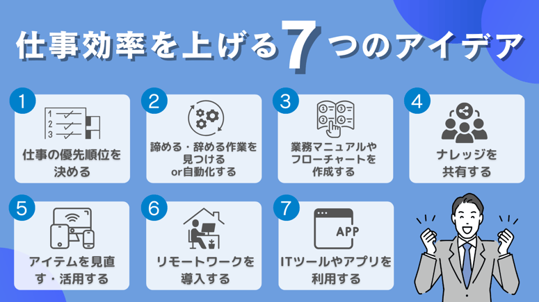 仕事効率を上げる7つのアイデア