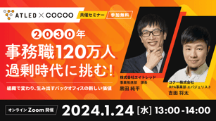 2030年事務職120万人過剰時代に挑む！組織で変わり、生み出すバックオフィスの新しい価値