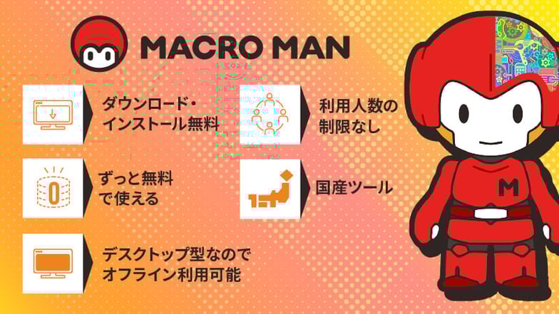 完全無料RPAツール「マクロマン」
