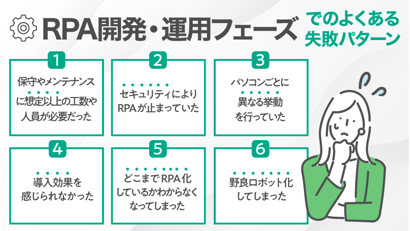 RPA開発・運用フェーズでのよくある失敗パターン６つ